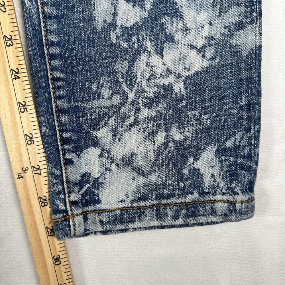 Damati Jeans Men Size W36 L29 Distressed Paint Cotton Blend Moto Biker EUC - Picture 3 of 12